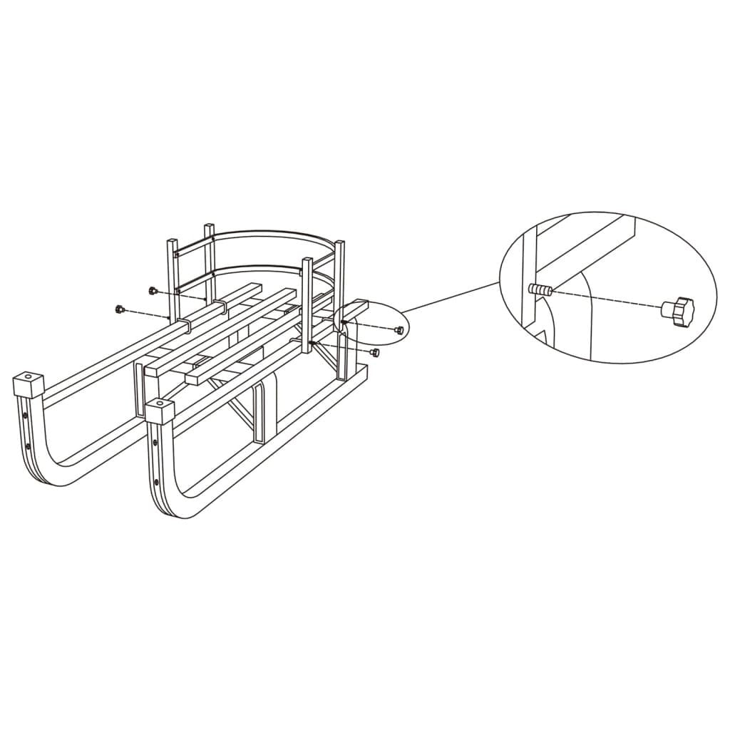 Backrest for Sledge Blue Plywood