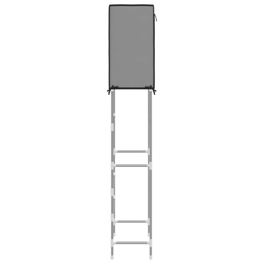 2-Tier Storage Rack over Toilet Grey 56x30x170 cm Iron