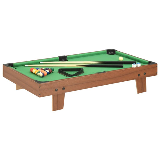 3 Feet Mini Pool Table 92x52x19 cm Brown and Green