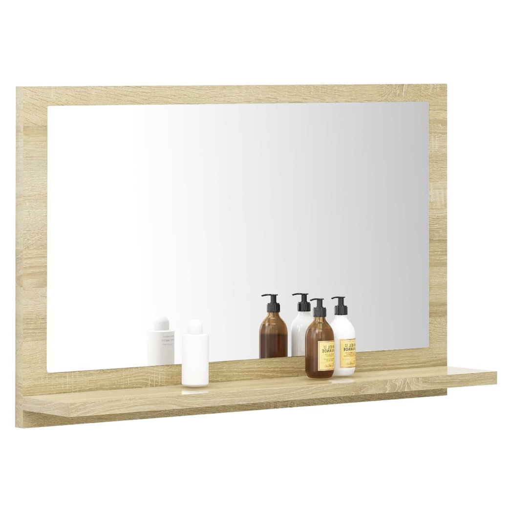 Bathroom Mirror Sonoma Oak 60x10.5x37 cm Engineered Wood