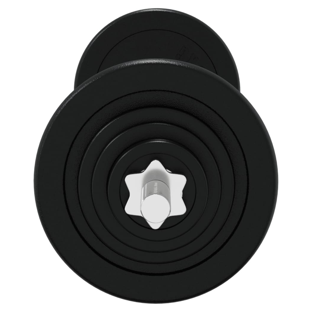 Barbell with Plates 60 kg Cast Iron & Chrome Plated Steel