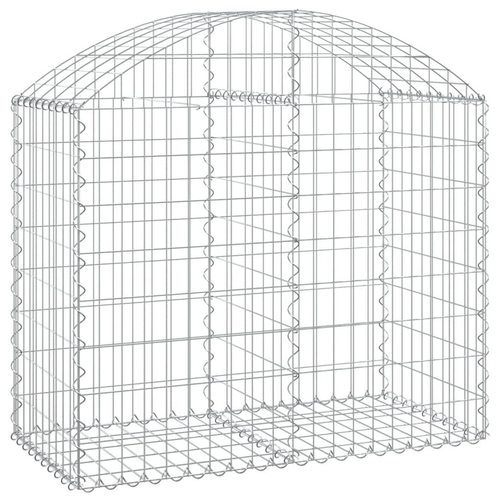 Arched Gabion Basket 100x50x80/100 cm Galvanised Iron