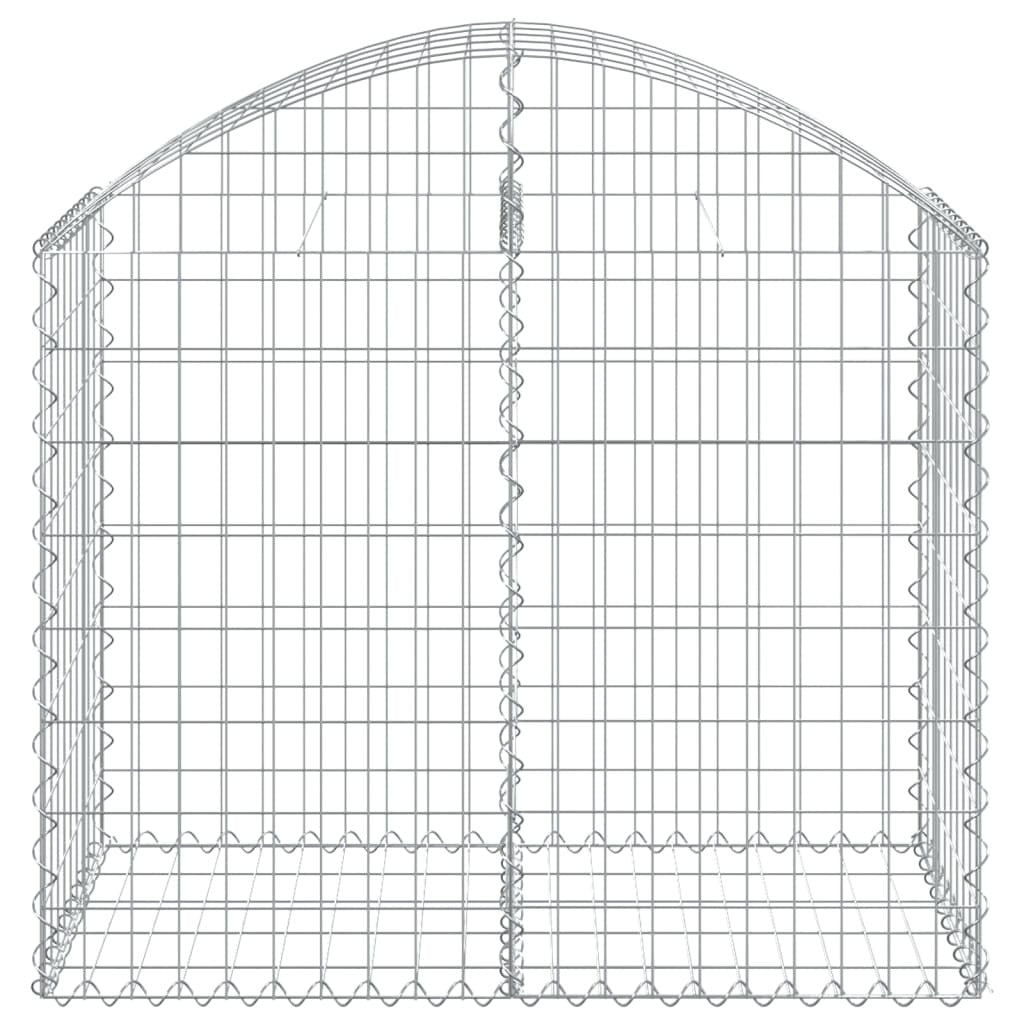 Arched Gabion Basket 100x50x80/100 cm Galvanised Iron