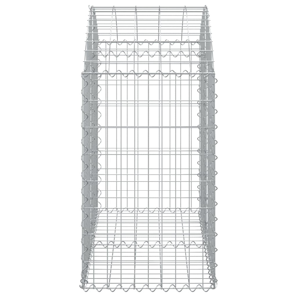 Arched Gabion Basket 100x50x80/100 cm Galvanised Iron