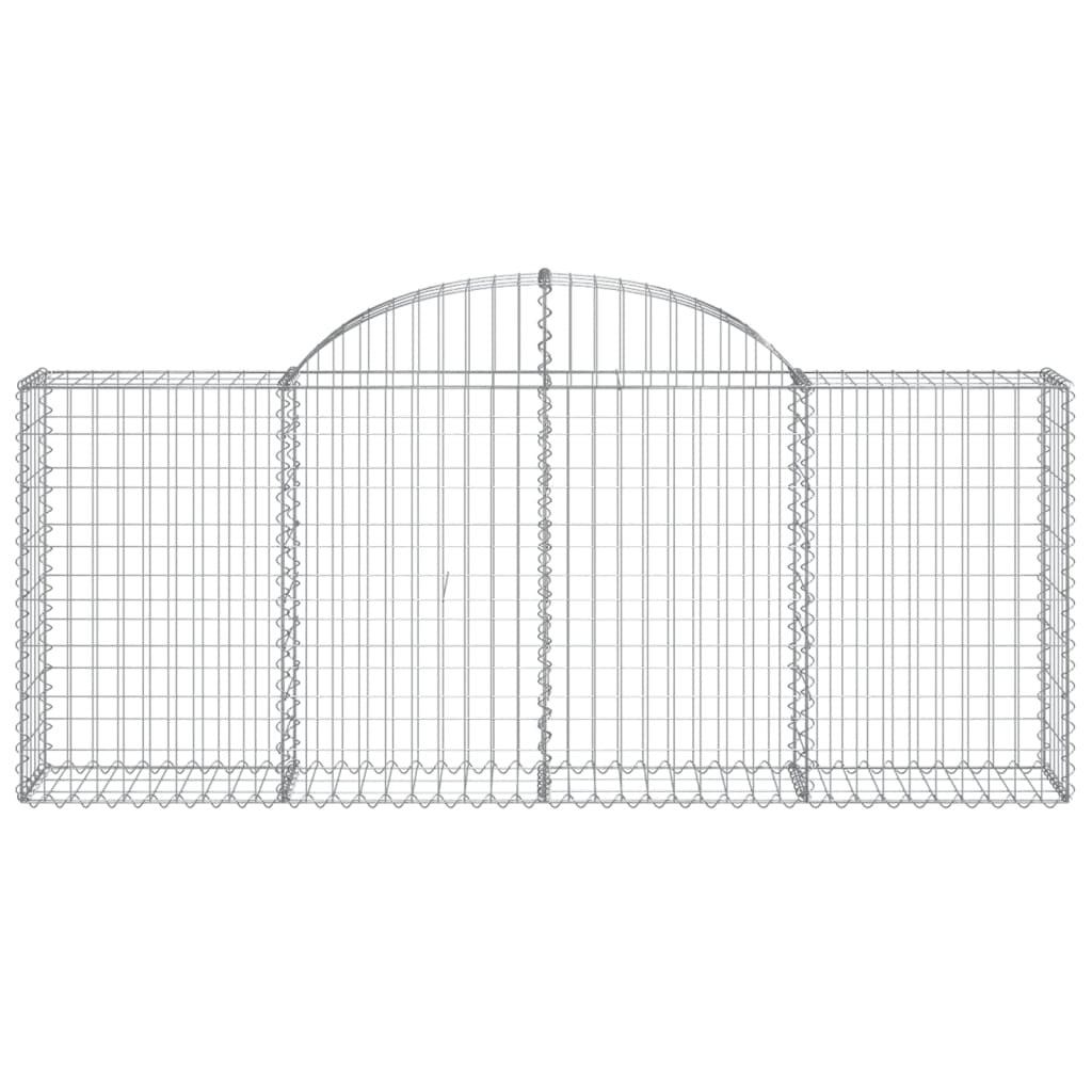 Arched Gabion Baskets 11 pcs 200x30x80/100 cm Galvanised Iron