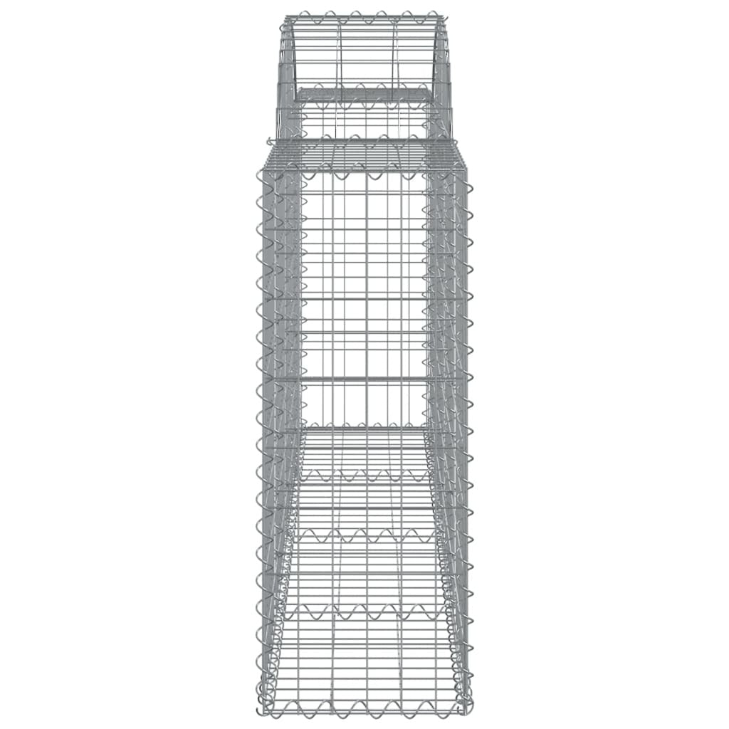 Arched Gabion Baskets 11 pcs 200x30x80/100 cm Galvanised Iron