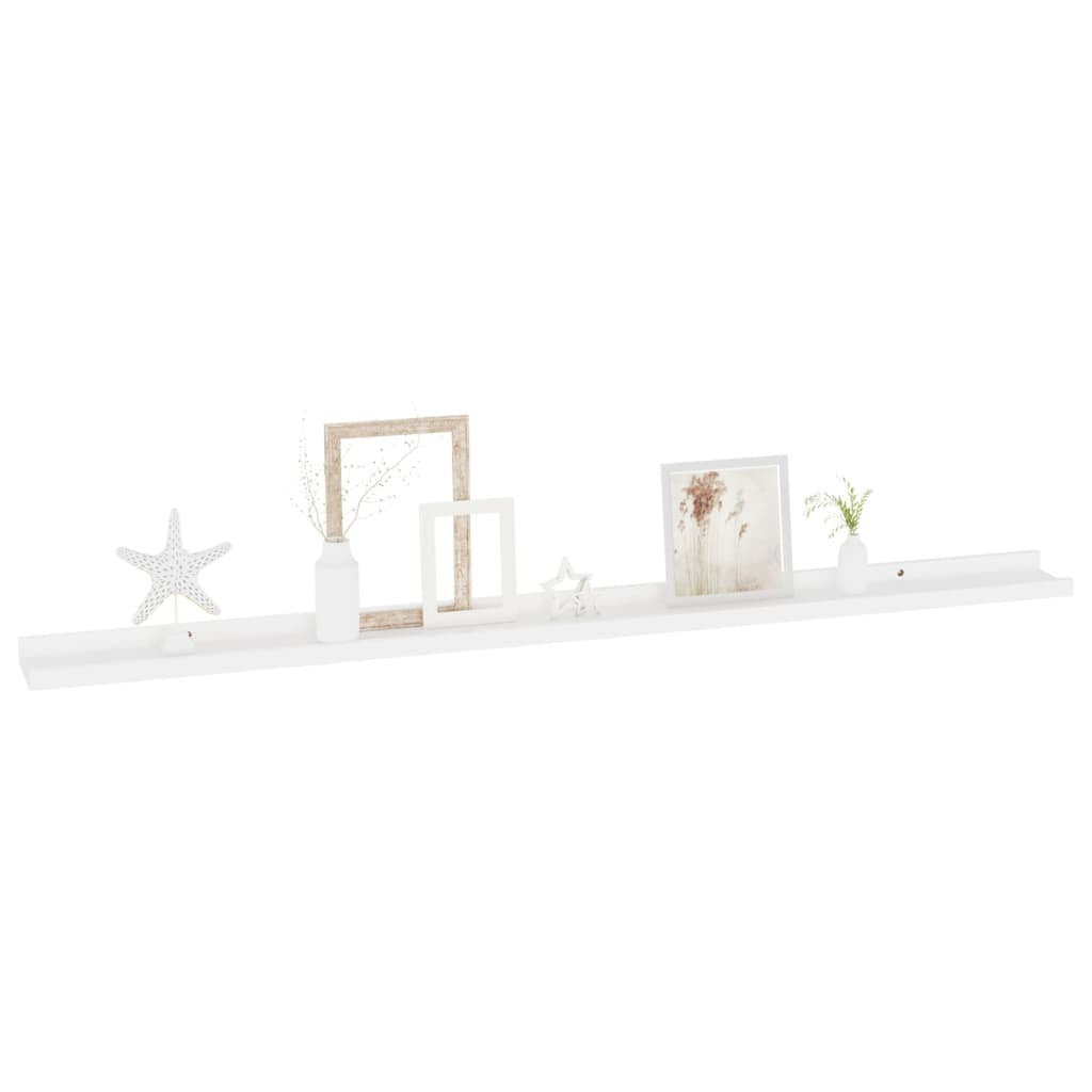 Wall Shelves 2 pcs White 115x9x3 cm