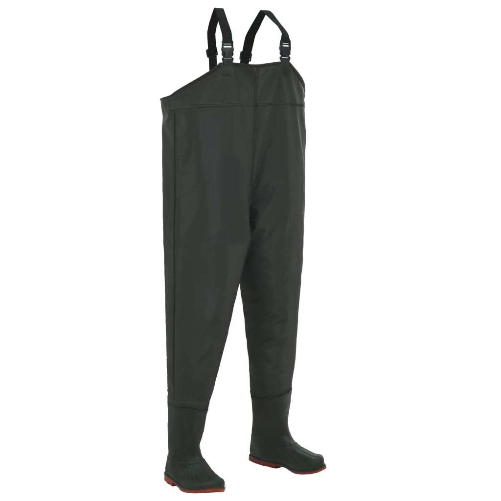 Wading Pants with Boots Green Size 38