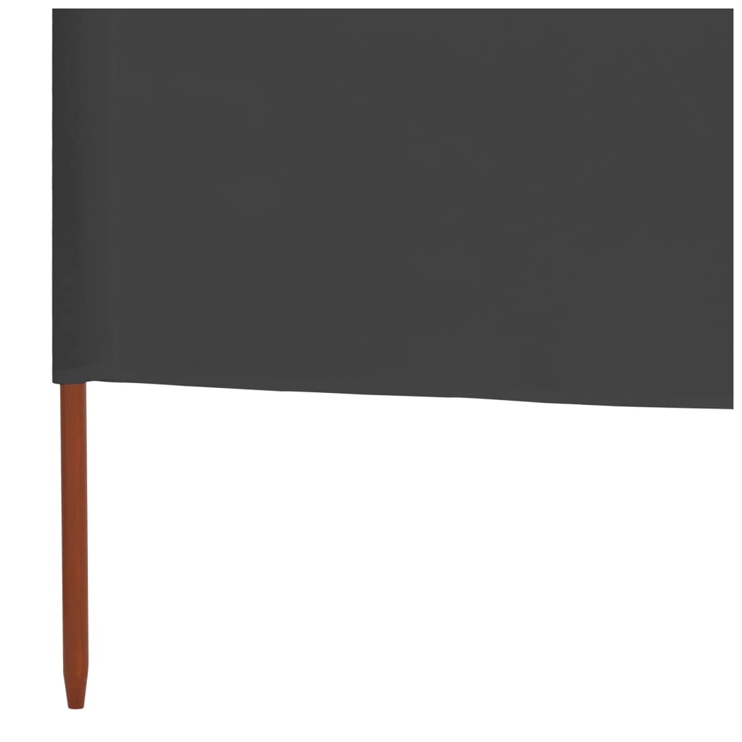 6-panel Wind Screen Fabric 800x160 cm Anthracite