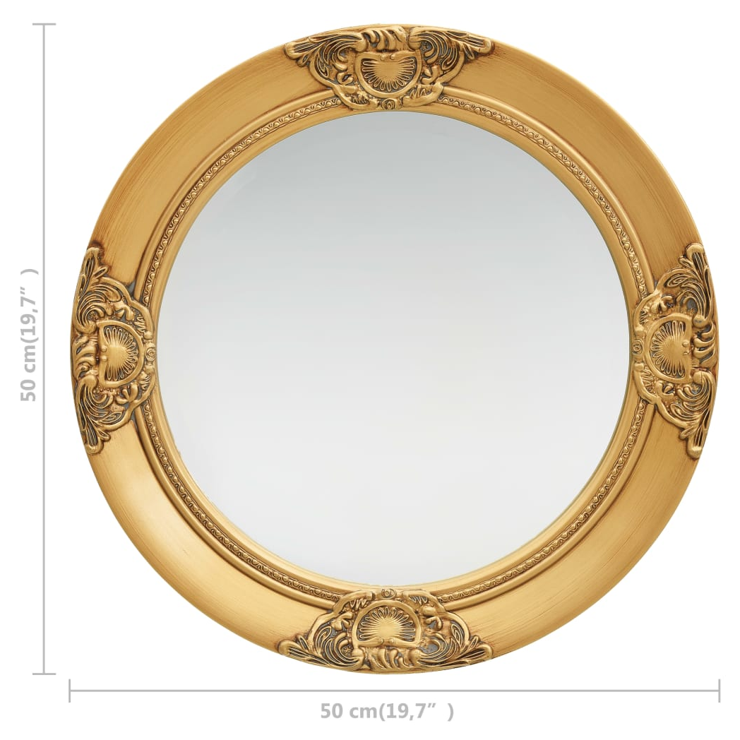 Wall Mirror Baroque Style 50 cm Gold