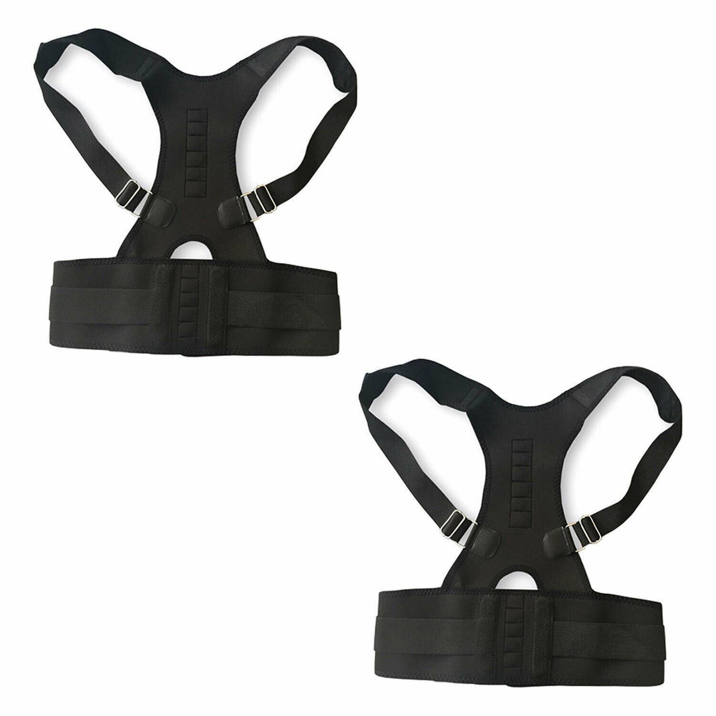 ZodiaK Adjustable Posture Back Support, Black - Medium/Large[Medium]