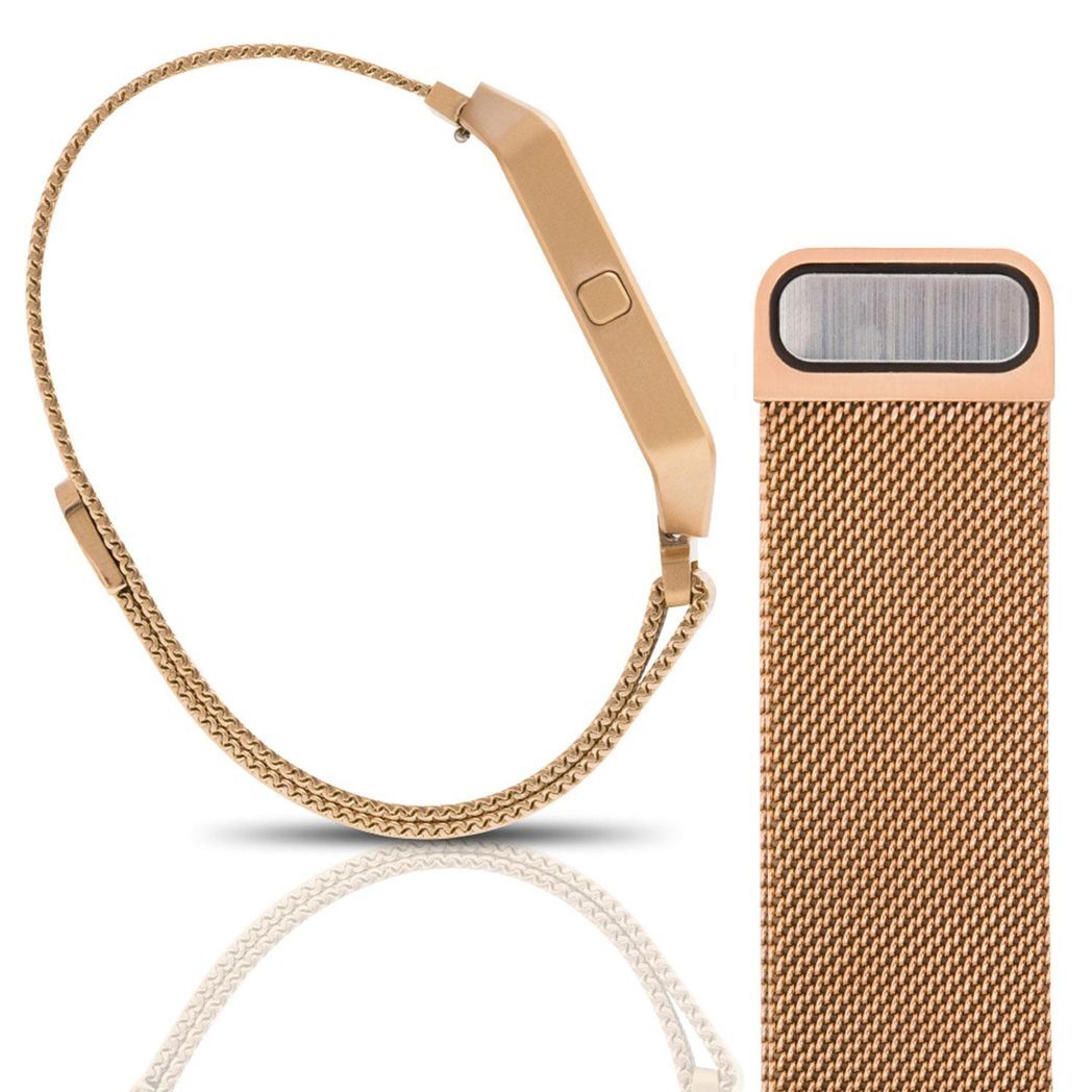 Aquarius Fitbit Blaze Metal Mesh Comfortable Straps with Frame, Gold