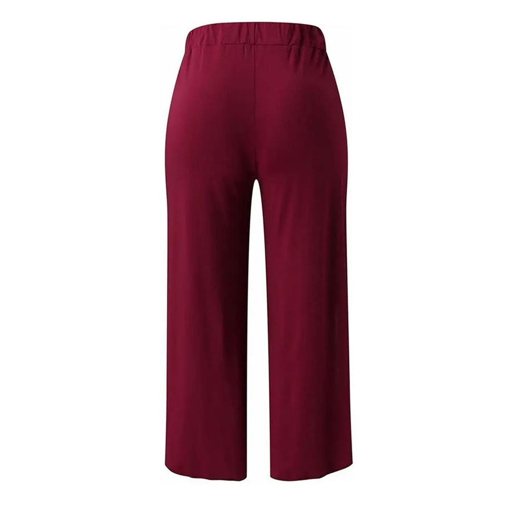 Aquarius Super Soft Modal Spandex Yoga Pilates Pants, Wine Red XXL