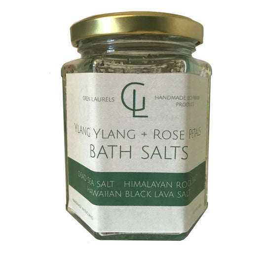 Bath Salts Relaxing blend Ylang Ylang and Rose 330g Jar