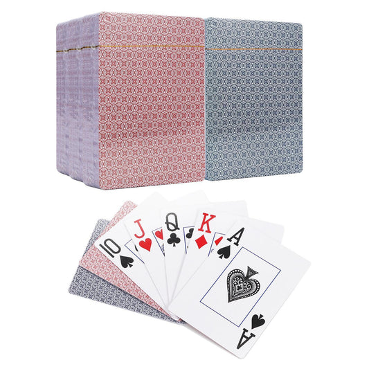 Vinsani Traditional Check Poker Casino Plastic Coated Playing Cards 6 Decks