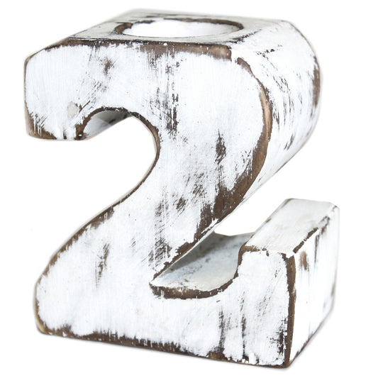 Wooden Birthday Numbers - No.2 - Per case: 1 Piece