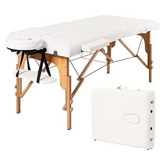 White Adjustable Portable Massage Folding Table