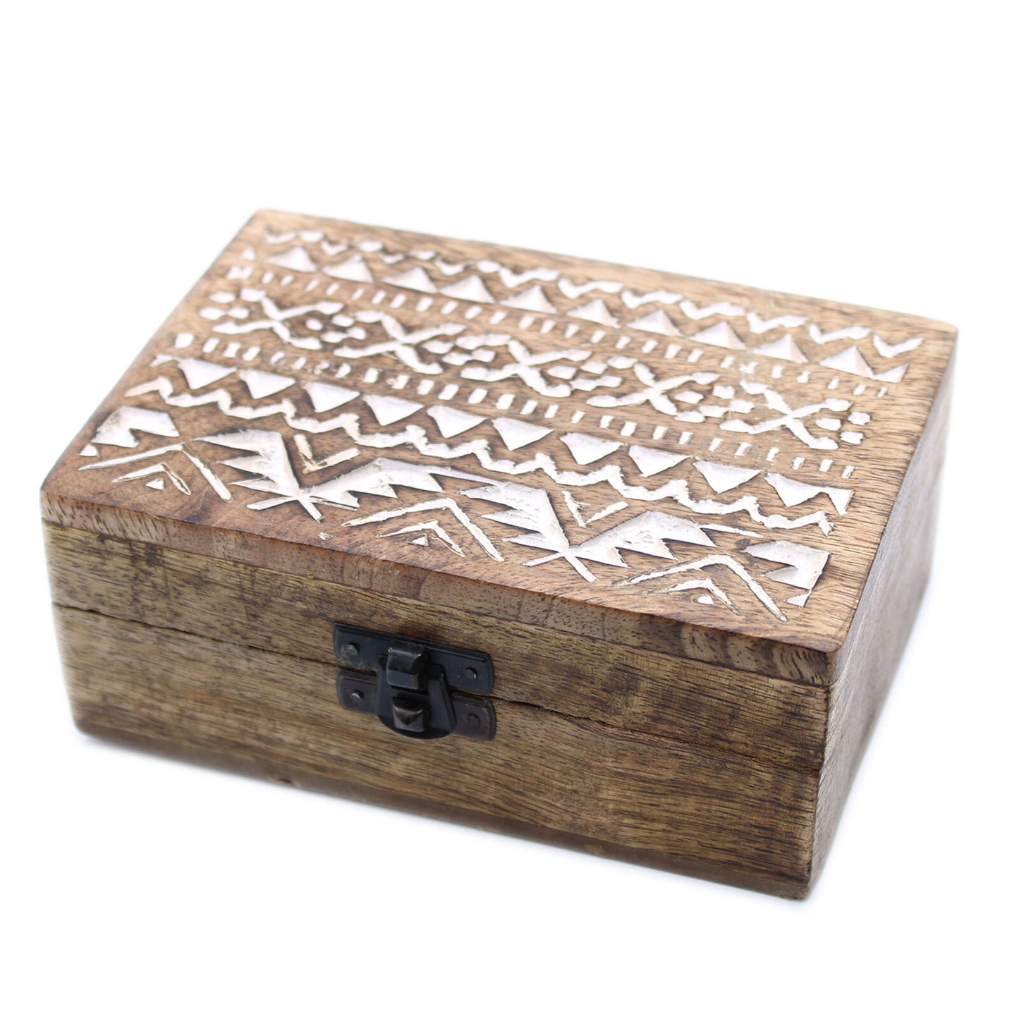 White Washed Wooden Box - 6x4 Slavic Design - Per case: 1 Piece