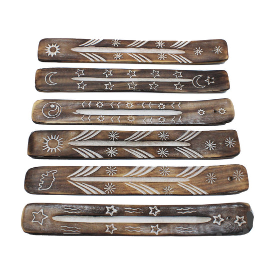 White Washed Incense Holder - Simple - Per case: 1 Piece