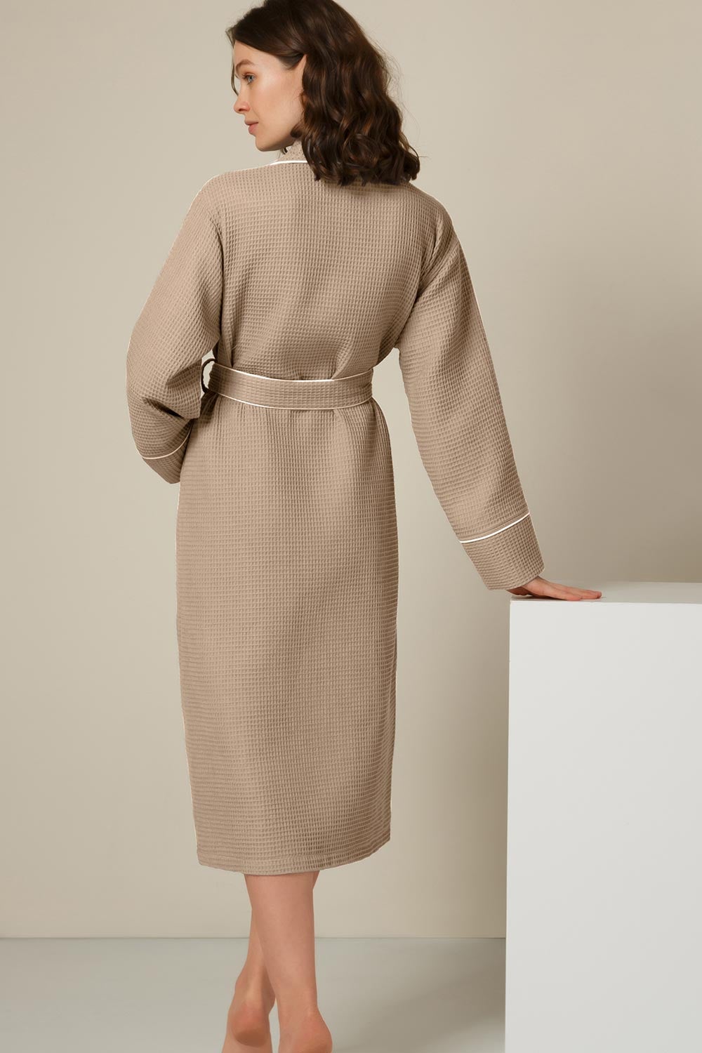 Women's Full Length Waffle Hotel Robe