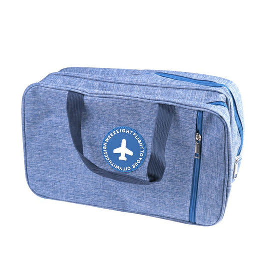 Wet and Dry Toiletry Bag Beauty Box Wash Bag Cosmetic Bag for Travel - Light Blue