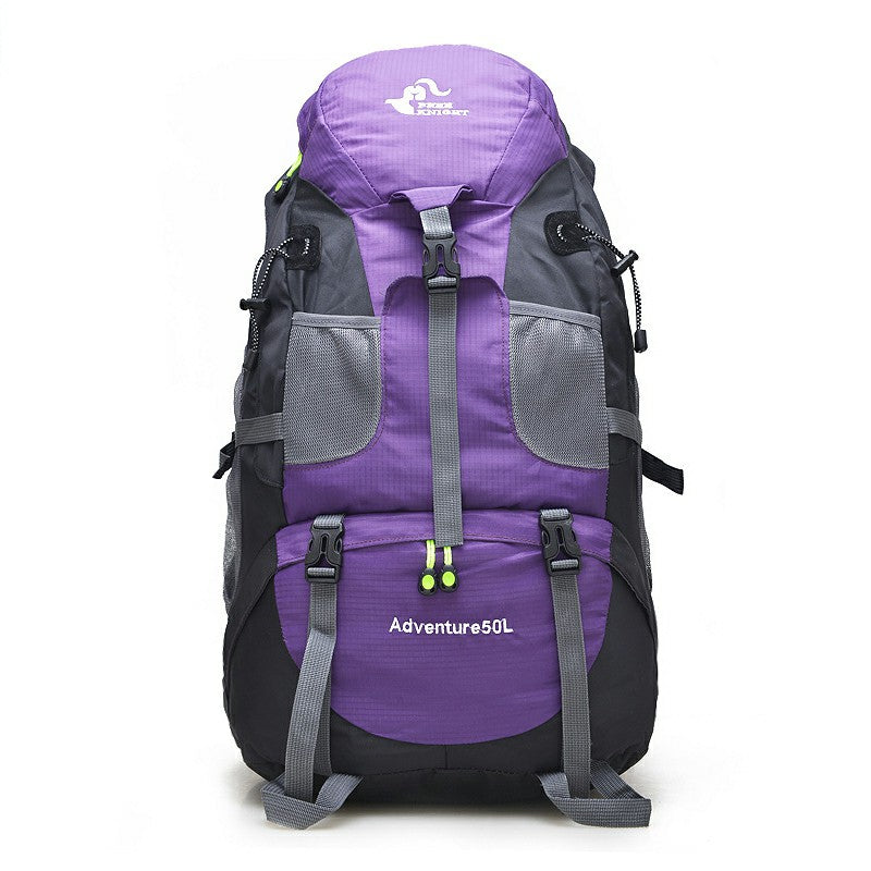 50L Oxford Cloth Ultra Lightweight Hiking Backpack - Purple