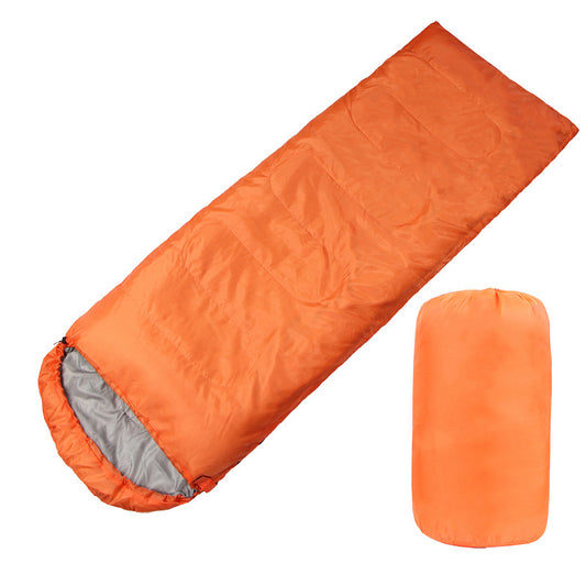 3-4 Season Single Sleeping Bags Camping Rectangular Envelope Zip Up Sleeping Bag - Orange