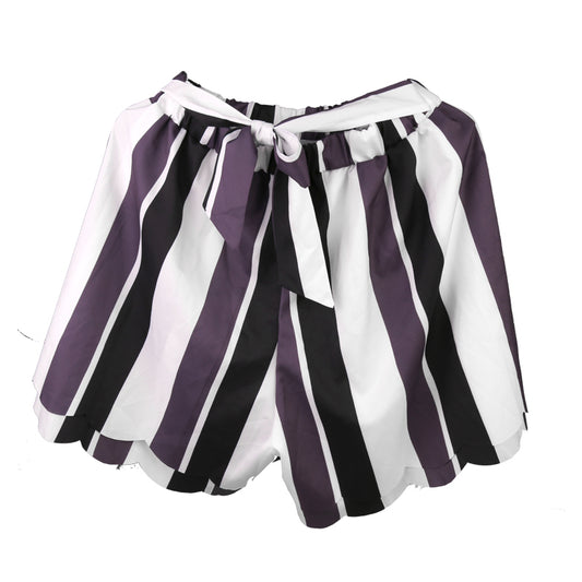 Women Striped Summer Shorts Holiday Beach Ladies High Waisted Hot Pants - 3XL