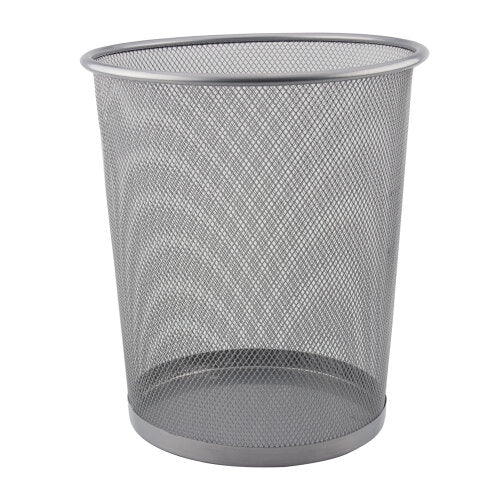 Waste Paper Bin Rubbish Basket for Home Office Bedroom Mesh Metal