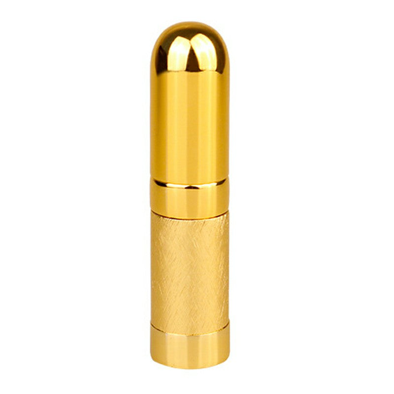 6ml Mini Portable Travel Refillable Metal Perfume Liquid Atomizer Bottle - Gold