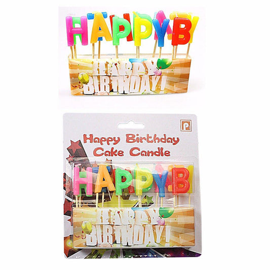 13 pcs Happy Birthday Candle Set Celebration Party Cake Decoration Coloured Letter