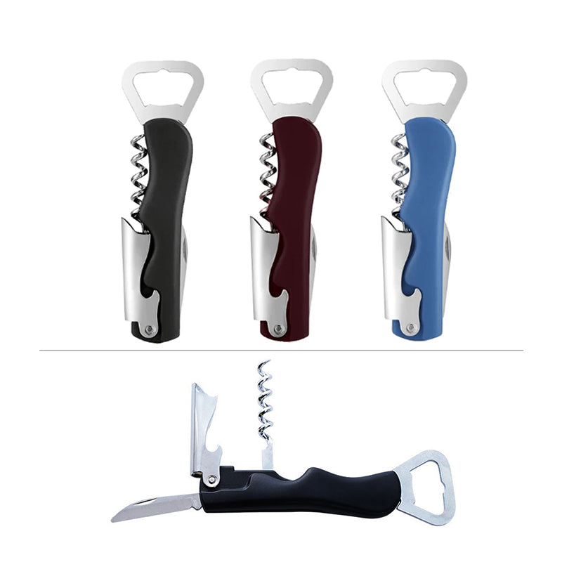 14 cm Wine Bottle Can Opener Multifunctional Jar Opener Corkscrew - Random Colour