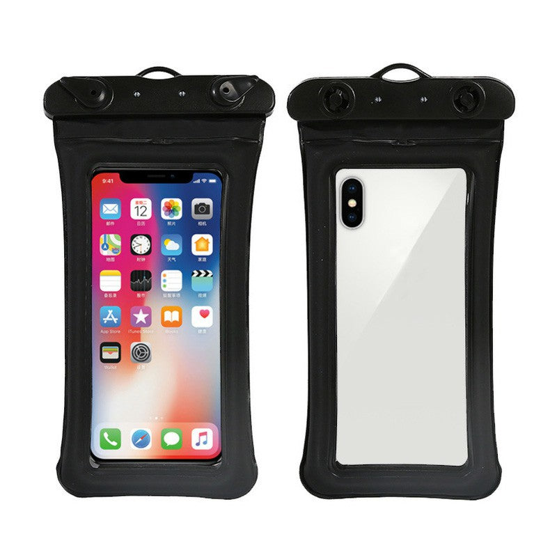 7.2 inch Universal Waterproof Phone Pouch Glowing Bag - Black