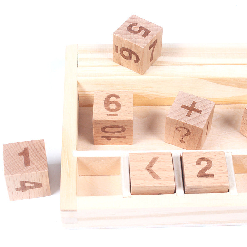 Wooden Math Learning Game Toy Montessori Mathematical Toys