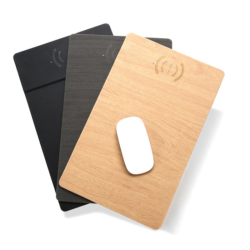 Wood Grain Wireless Charging Mouse Pad