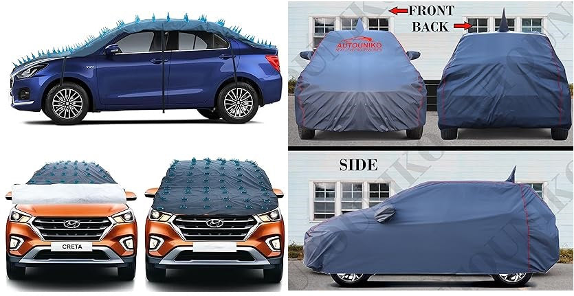 Waterproof Car Body Cover & Spike Car Cover Combo