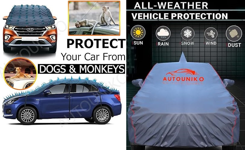 Waterproof Car Body Cover & Spike Car Cover Combo