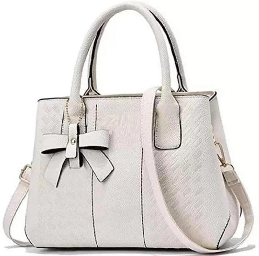 Womens Polyurethane Off White Casual handbag Bag