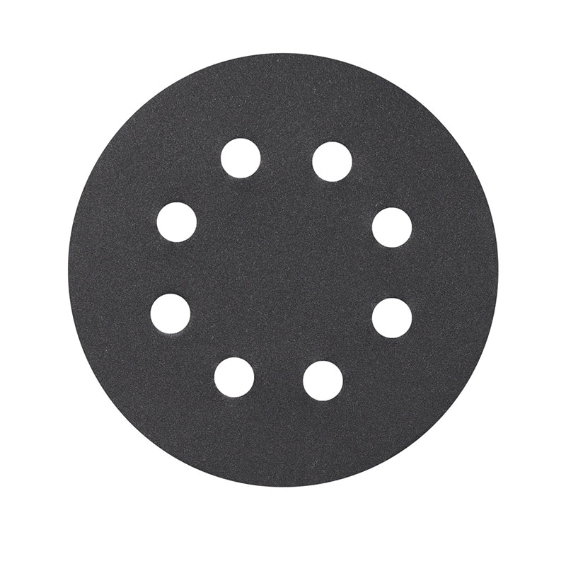 100pcs 125mm Sanding Discs Mixed Grit 8 Hole 5 Inch Round Sanding Discs Pads for Random Orbital Sander - Black