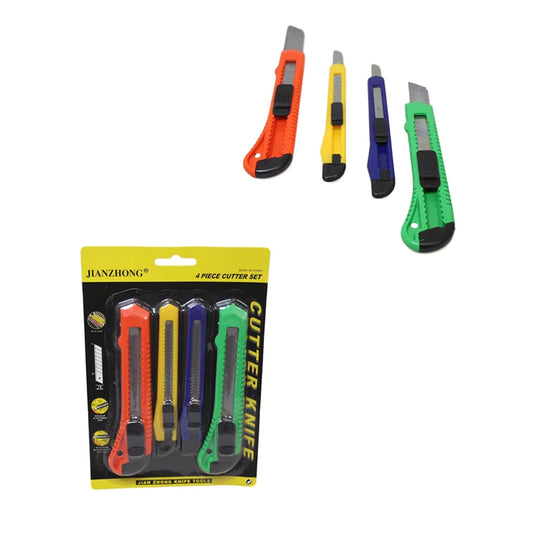 4pcs Assorted Sizes Knife Cutter Set with Blades for Indoor DIY Builders