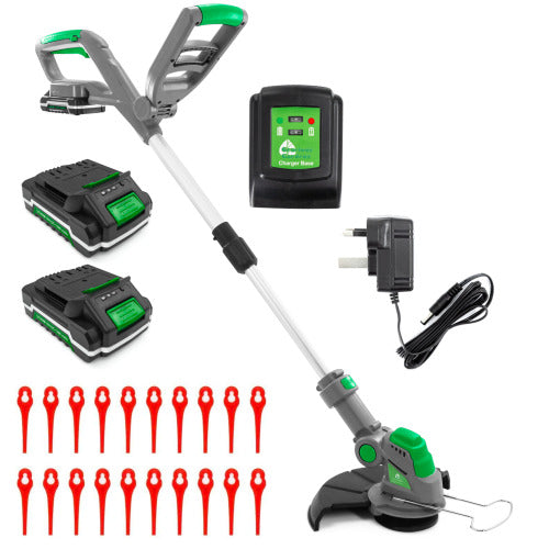 Gracious Gardens Cordless Grass Strimmer 18V | Bundle