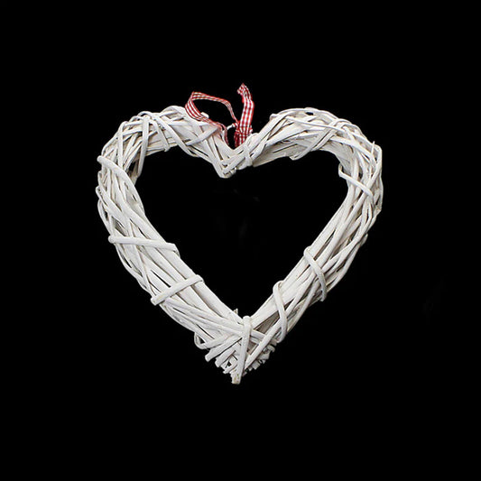 3x Straw Wooden Heart Shaped Hanging Garland Home Decor Household Decoration 10/14/20cm