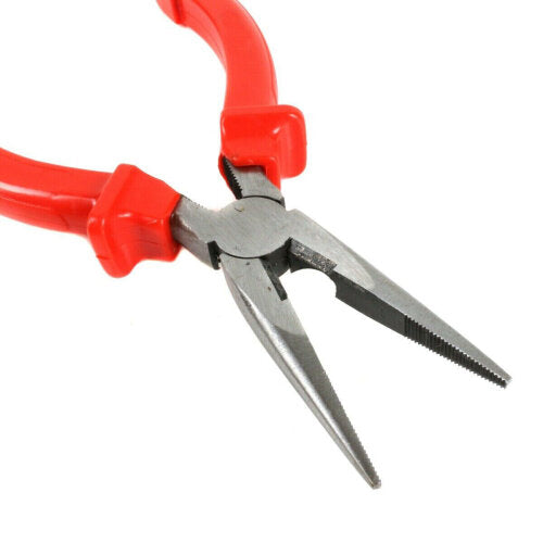 6" LONG NOSE PLIERS Steel DIY Grip Small Wire Cable Bending Tongs