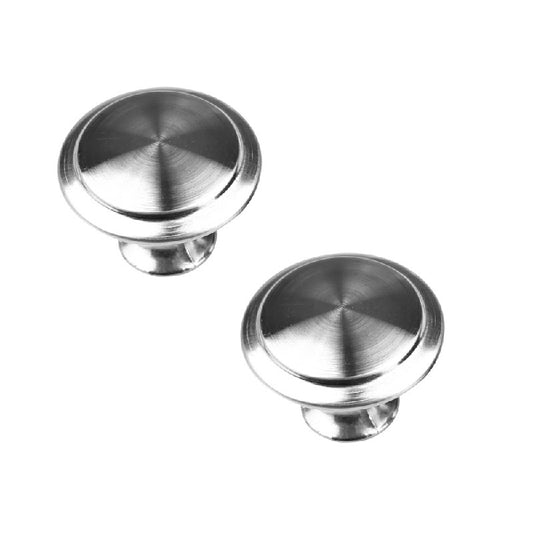 2pcs Stainless Steel Door Knobs for Cabinet Handles Cupboard Drawer Kitchen - Silver