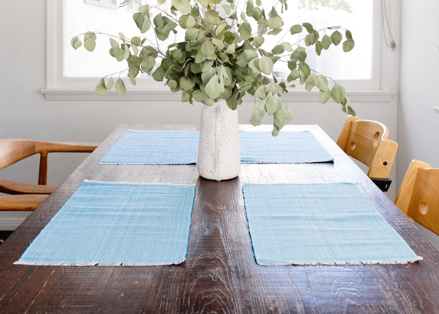 Woven Dining Placemat | Pastel Blue