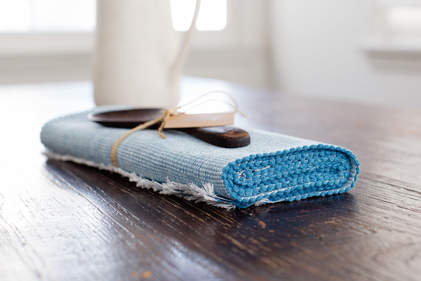 Woven Dining Placemat | Pastel Blue