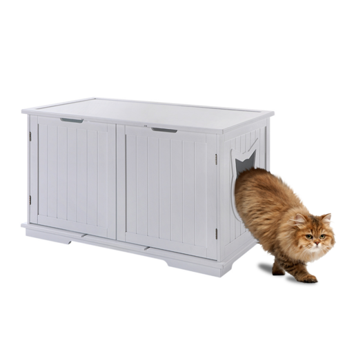 X-Large Cat Washroom Bench Litter Box Enclosure Furniture Box House