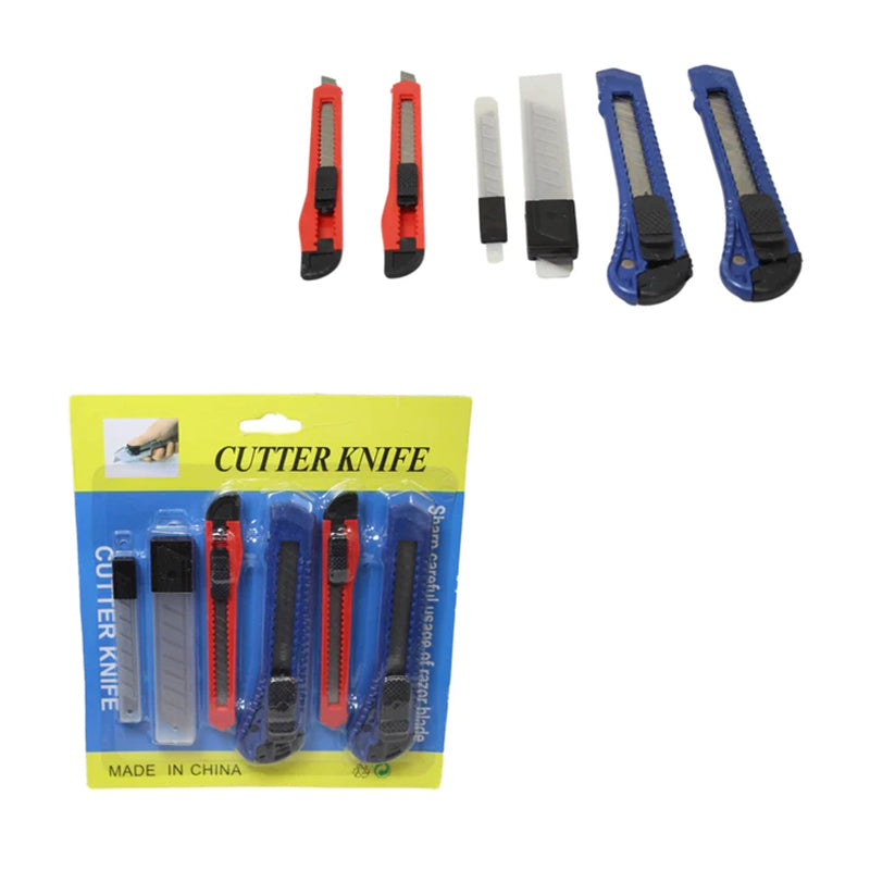 6pcs Assorted Sizes Knife Cutter Set with Blades for Indoor DIY Builders