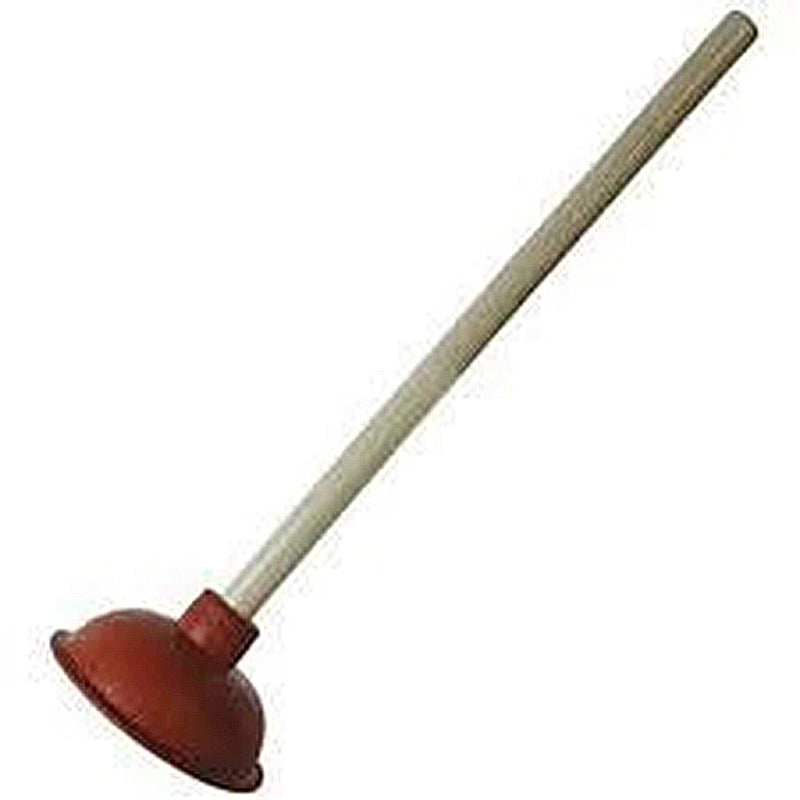 Rubber Sink Drain Plunger with Wooden Handle Fix Clogged Toilets and Drains