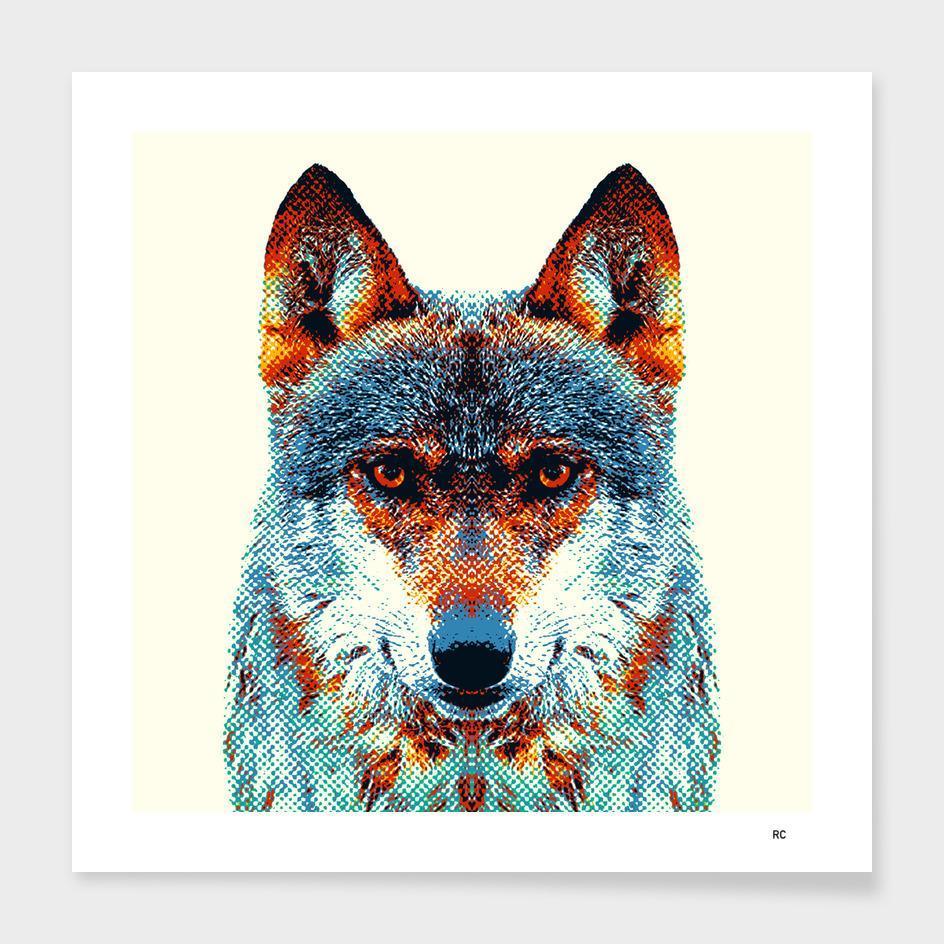 Wolf - Colorful Animals  Cushion/Pillow